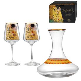 Чаши за вино и декантер Густав Климт – Целувката / DG040