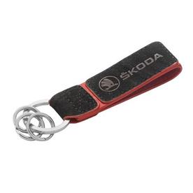 Ключодържател естествена кожа-велур - Skoda / AS2305VR