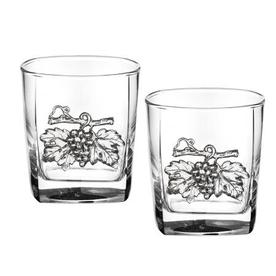 Две чаши за уиски с декорация Грозд / F05213