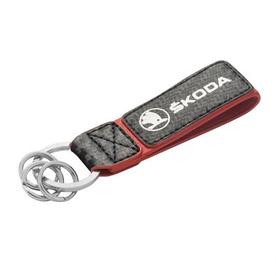 Ключодържател естествена кожа-карбон - Skoda / AS2305CR