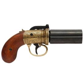 6 barrels Pepper-box revolver, England 1840  / 5071