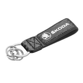 Ключодържател естествена кожа-карбон - Skoda / AS2305CB