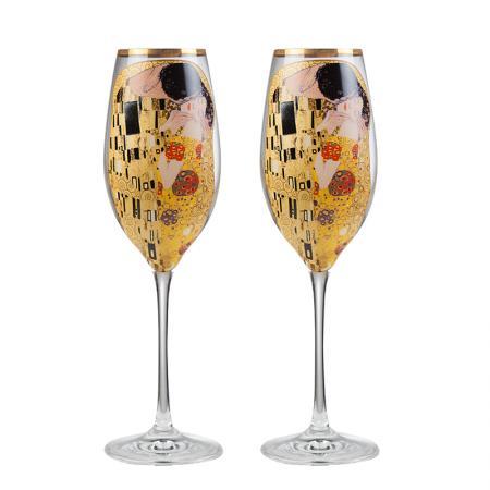 Чаши за шампанско Густав Климт – Целувката / DG039