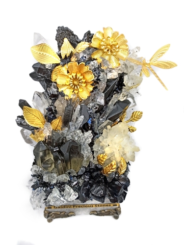 Скаличка - Планински кристали, Черен турмалин, Оникс, Злато