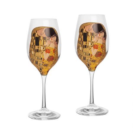 Чаши за бяло вино Густав Климт – Целувката / DG038