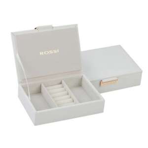 Кутия за бижута Rossi – бяла (White) с отделения за пръстени, обеци и аксесоари
