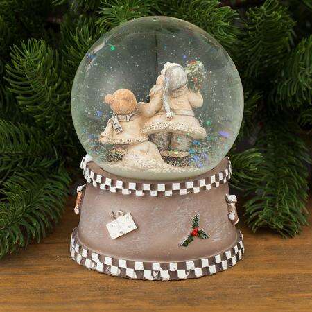 Коледна снежна топка с дядо Коледа и мече - For Christmas - Image 5