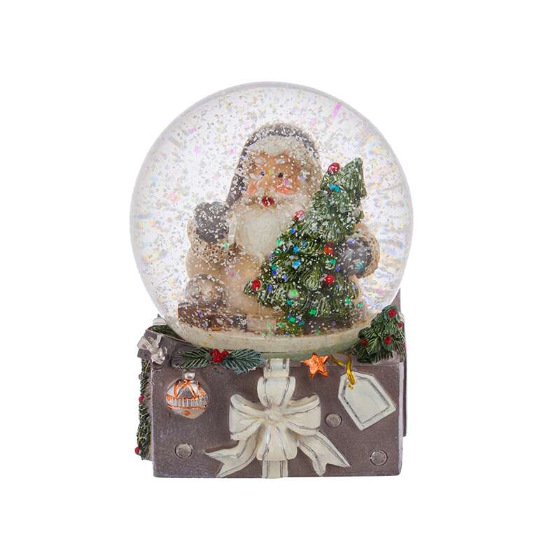 Коледно преспапие с дядо Коледа с елха - For Christmas