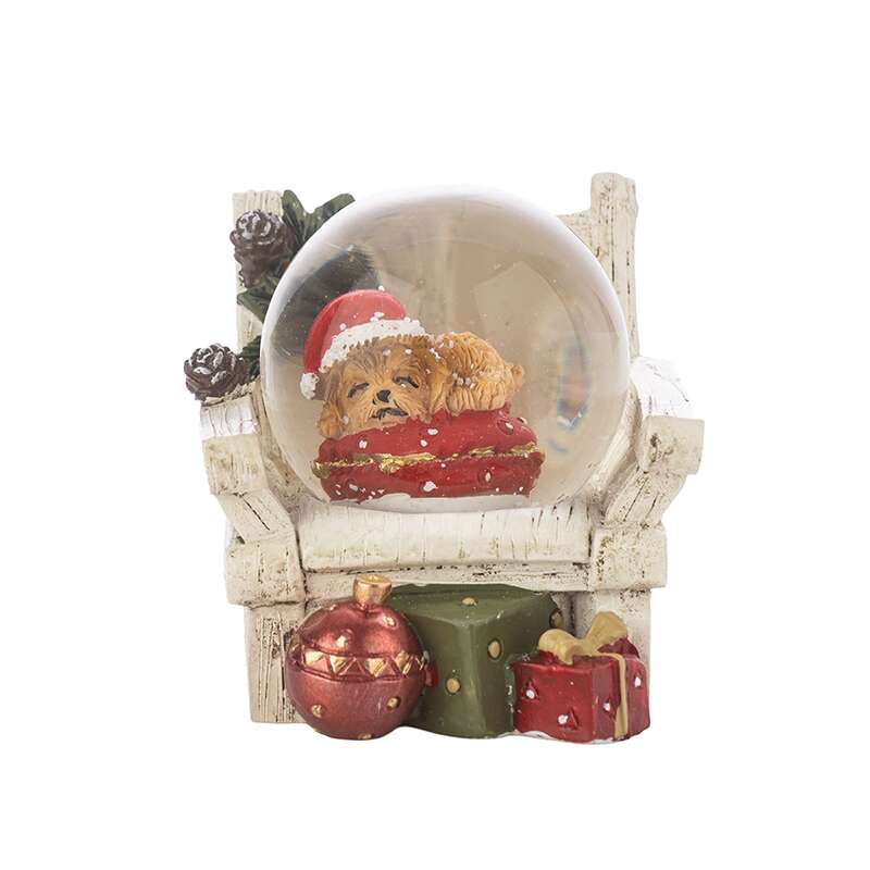 Коледно преспапие с кученце - For Christmas