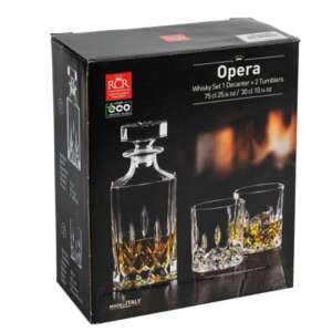 Сет за уиски Opera RCR Italy бутилка и 2 чаши
