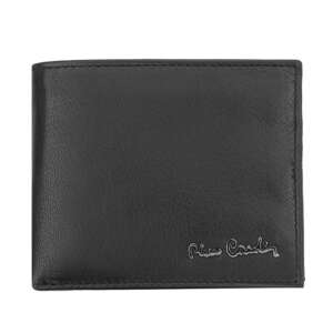 Мъжки черен портфейл Pierre Cardin от естествена кожа 11x9 см