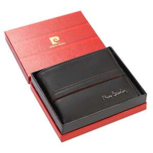 Мъжки портфейл Pierre Cardin – черен с червен кант