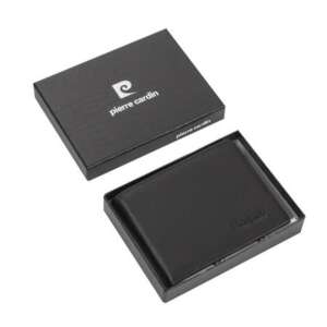 Мъжки портфейл Pierre Cardin – черен с ембосинг