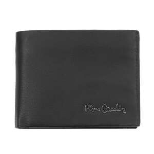 Луксозен кожен портфейл Pierre Cardin черен с лого