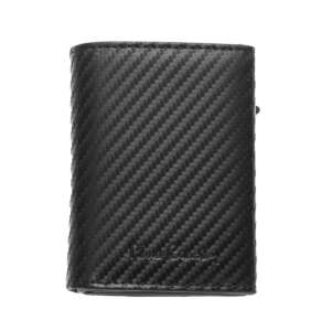 Мъжки портфейл Pierre Cardin от естествена кожа с карбонова текстура