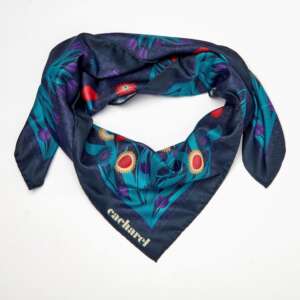 Луксозен дамски шал Cacharel Astrid Navy - пеперуди Луксозен дамски шал Cacharel Astrid Navy - пеперуди