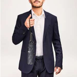 Мъжки сгъваем чадър Hugo Boss Loop Black Мъжки сгъваем чадър Hugo Boss Loop Black