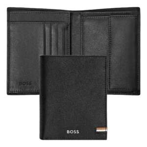 Мъжки вертикален портфейл Hugo Boss Iconic Black
