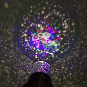 Нощна LED лампа проектор Купидон и сърца