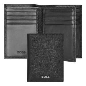 Вертикален портфейл Hugo Boss Trifold Classic Grained Black