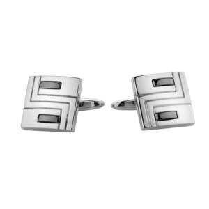 Копчета за ръкавели квадратни светло и тъмно сребристо – SILVER FLAME