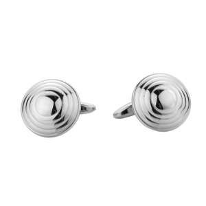 Копчета за ръкавели SILVER FLAME – сребристи, кръгъл дизайн