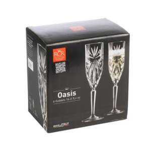 Комплект 6 чаши за шампанско Oasis RCR Italy 160 мл