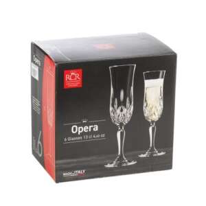 Комплект 6 чаши за шампанско Opera RCR Italy 130 мл
