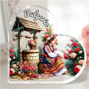 Акрилно сърце „Bulgaria“ - български сувенир Акрилно сърце „Bulgaria“ - български сувенир