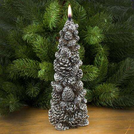 Коледна свещ във формата на елхичка от шишарки – For Christmas - Image 2