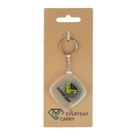 Ключодържател EDC Everyday Carry с ролетка 2 м. прозрачна - Image 2