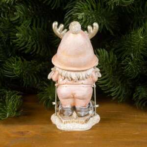 Коледна фигурка Дядо Коледа на ски – For Christmas