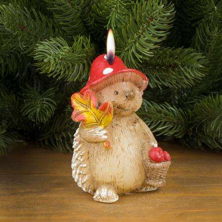 Коледна свещ Ежко Бежко, 12 см – For Christmas - Image 2