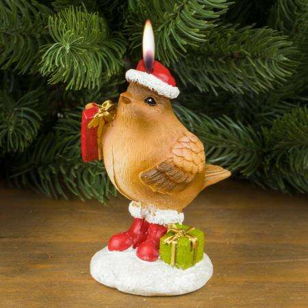 Коледна свещ птиченце, 12 см – For Christmas - Image 2
