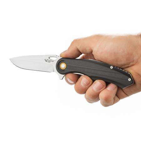 Сгъваем нож EDC FIGHT със стоманено острие, черна дръжка и финиш Stonewash - Image 5