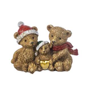 Декоративна фигурка семейство мечета със златно сърце – For Christmas
