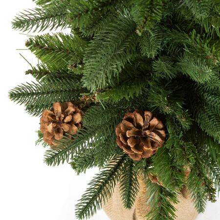 Коледна елха в саксия с шишарки 90 см – For Christmas - Image 3