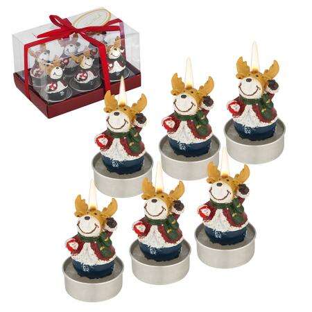 Коледни свещи еленчета, комплект 6 броя – For Christmas - Image 2