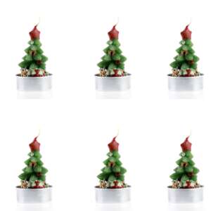 Коледни свещи елхички, комплект 6 броя – For Christmas