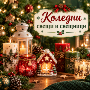 Коледни свещи и свещници