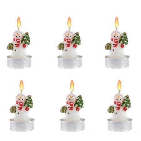 Коледни свещи снежни човечета, комплект 6 броя – For Christmas - Image 4
