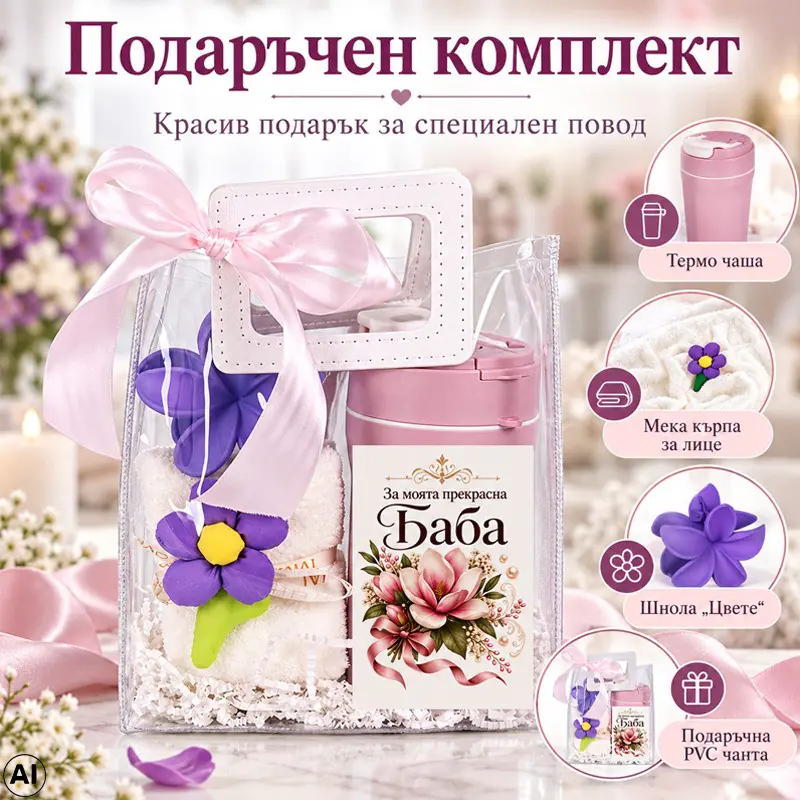 Подарък за баба с послание „За моята прекрасна Баба“