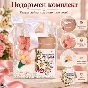 Подарък за учителка с послание „За най-прекрасната Учителка“