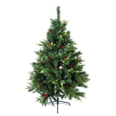 Пухкава коледна елха с шишарки и плодчета 150 см – For Christmas - Image 4