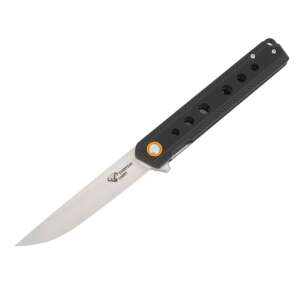 Сгъваем нож EDC SAMURAI със стоманено острие, черна дръжка и финиш Stonewash Сгъваем нож EDC SAMURAI със стоманено острие, черна дръжка и финиш Stonewash