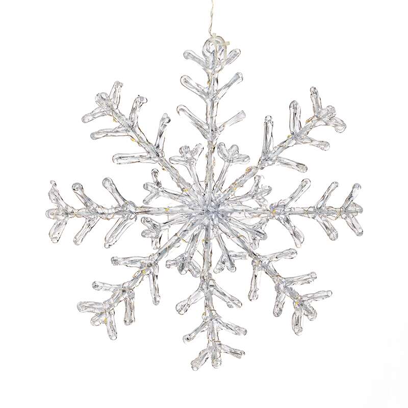 Светеща коледна снежинка с 32 LED диода, 32 × 28,5 см